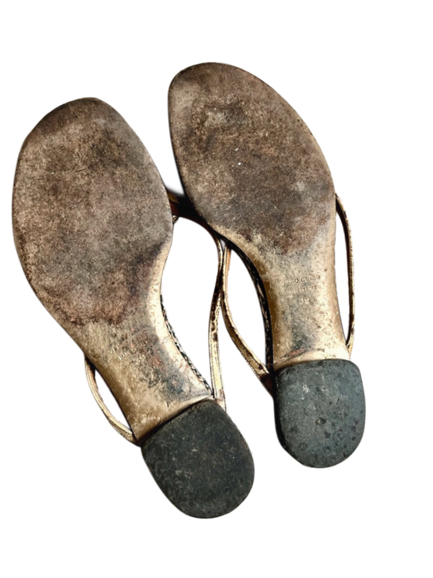 Vintage Dolce & Gabbana Snakeskin Heart Sandals - Size 39