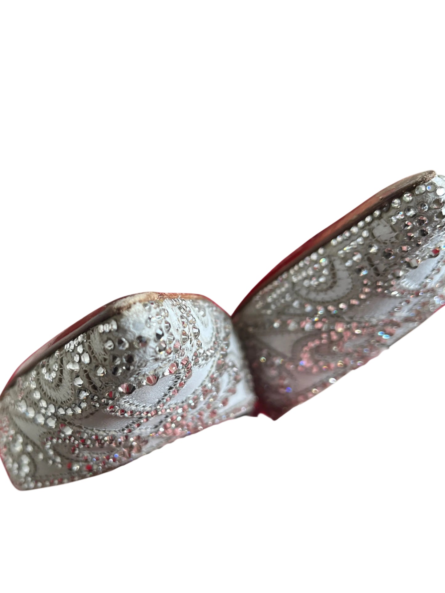 Christian Louboutin Top Vague Crystal Embellished Pumps Heels - Size 38