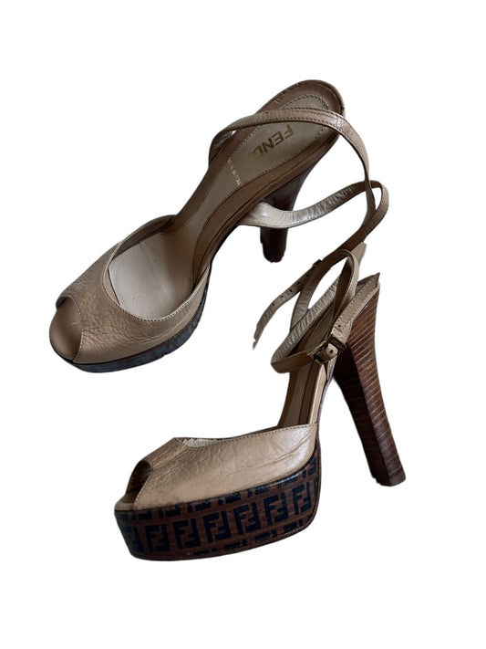 Vintage Fendi Zucca Platform Heels -
Size 37