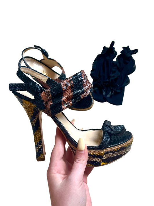 Vintage Prada SS09 Python Platform Heels - Size 36.5
